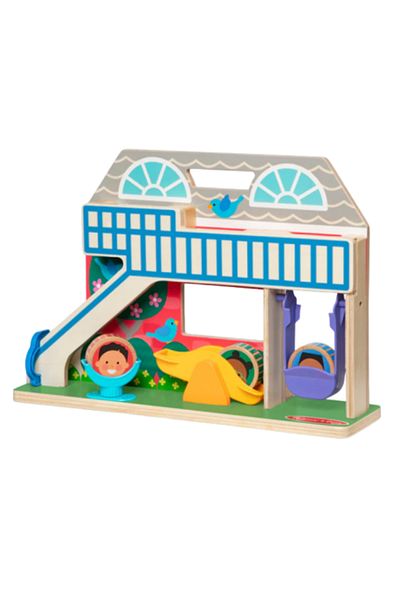 Melissa & Doug Ξύλινο σετ παιχνιδιού με αξεσουάρ Rostogol GO TOTs School