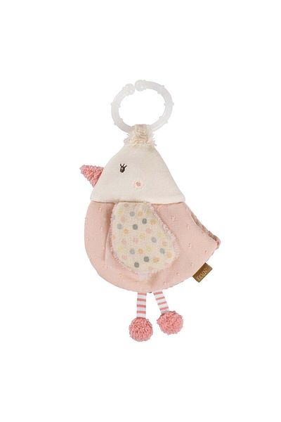 Fehn Plush book for babies - Pastel bird
