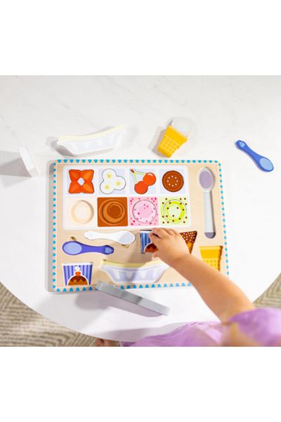 Melissa & Doug Wooden play set and magnetic puzzle Ice Cream