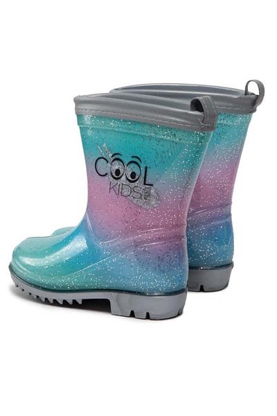 Perletti Perletti rubber boots with reflective edge - size 26 27 pink blue