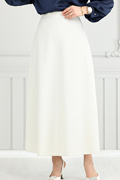 ModaMerve Спідниця кам'яного кольору з еластичною талією - 100HBS932-M