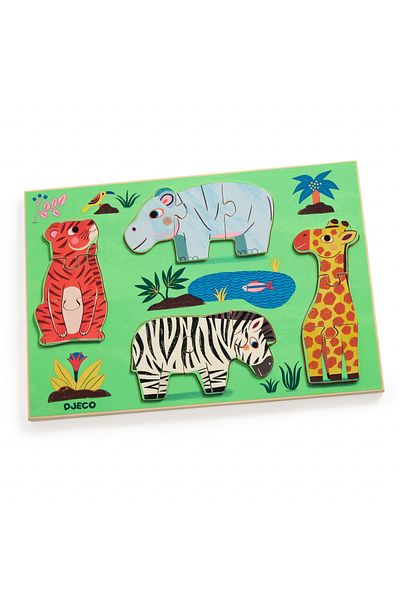 djeco Dřevěné puzzle Coucou Tigre, Djeco