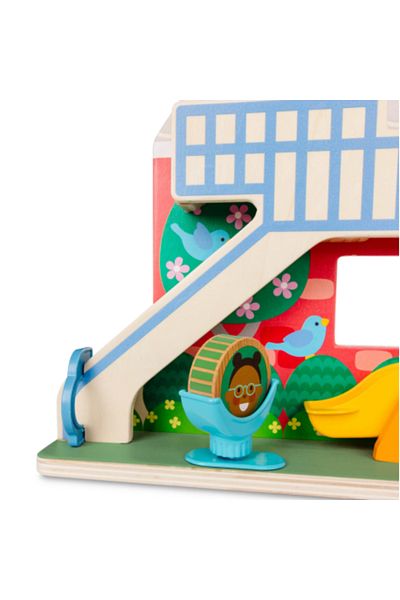 Melissa & Doug Ξύλινο σετ παιχνιδιού με αξεσουάρ Rostogol GO TOTs School