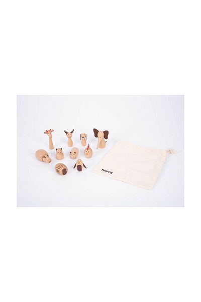 TickiT Set of 10 wooden animals Animal World