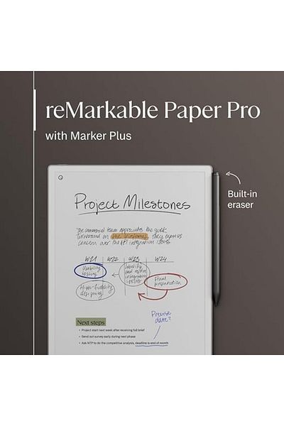 remarkable Paper Pro Bundle – Includes 11.8” reMarkable Paper Tablet,Marker Plus Pen with Eraser