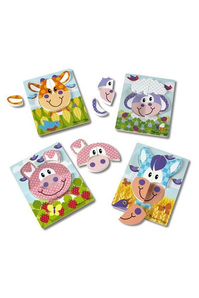Melissa & Doug Σετ 4 παζλ με κατοικίδια ζώα