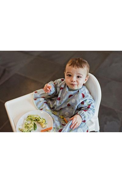 Tidy Tot Bib with sleeves and suction cups - Fruits