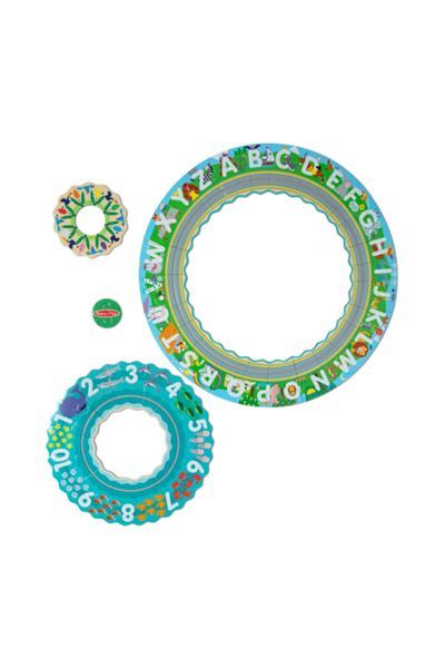 Melissa & Doug Circular floor puzzle for learning numbers and letters (English language) Seaside