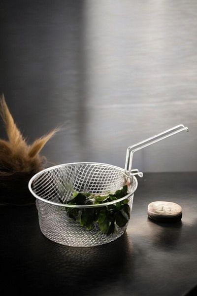 ULUSOY Enameled Black Glass Lid Frying Pot 24 cm