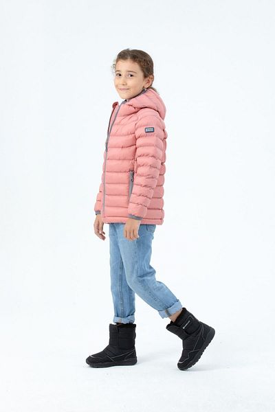 G-FOX SHORT FIXED HOODED PADDED GIRL'S PUFFED COAT 7093K