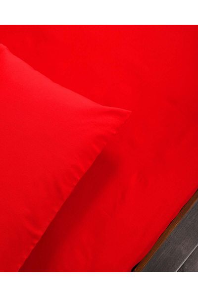 ENESSA Single Fitted Sheet Set Red 100X200 cm