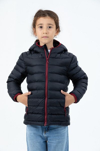 G-FOX SHORT FIXED HOODED PADDED GIRL'S PUFFED COAT 7093K