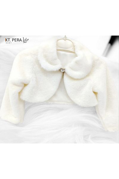KT PERA BABY BOLERO DE PLUȘ CU FURĂ FETĂ