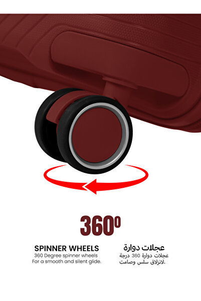 PARAJOHN New EDGE Series 3PCS Polypropylene Luggage Set-RED