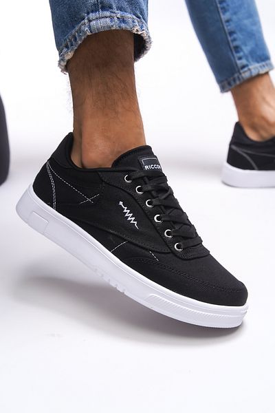 Riccon Τρισαφίρ 0012158   Ανδρικό Sneaker - Μαύρο Λευκό