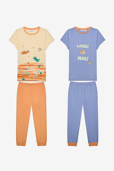 Penti Mars 2-teiliges mehrfarbiges Pyjama-Set für Jungen
