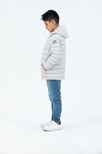 G-FOX SHORT FIXED HOODED PADDED BOY'S PUFFED COAT 7093E