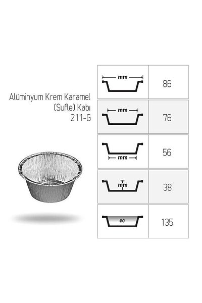 san Aluminum Cream Caramel Soufflé Container 100 Pieces
