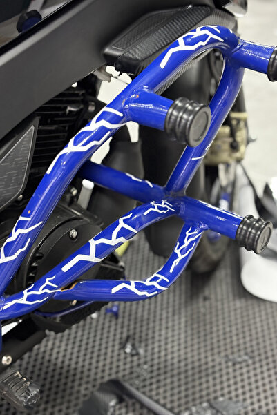 Banxtre Motor-Kask ve Koruma Demiri için Parçalı Beyaz Renk Yıldırım Şimşek S...