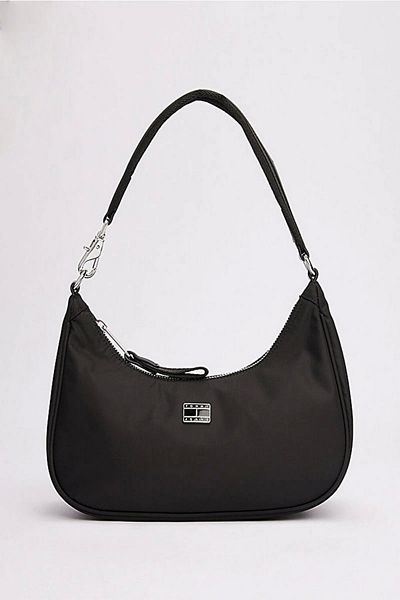 Tommy Hilfiger Dámská černá taška přes rameno s logem značky a popruhem přes rameno AW0AW16984-BDS