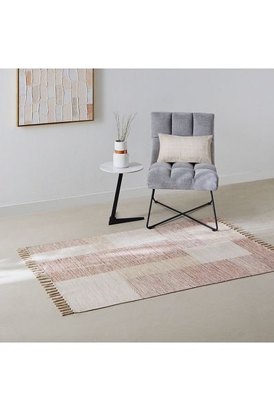 erorex Glimmer Aristo Handmade Printed Dhurrie - 80x150 cm