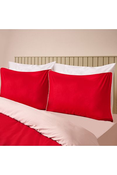 Evidea Soft Love Double Duvet Cover Set - Red / Pink
