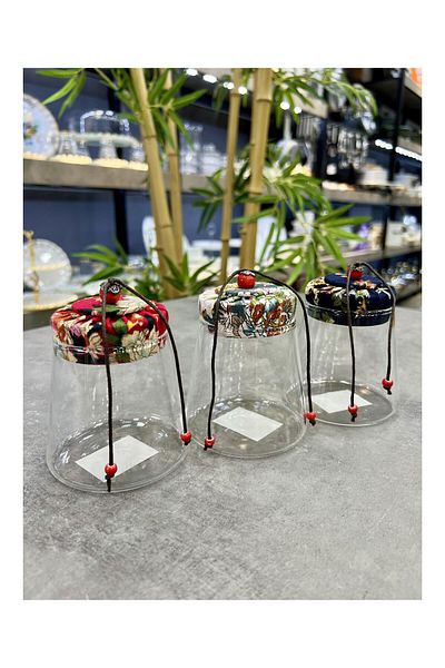 ACAR Red Borosilicate Glass Retro 280 ml Jar