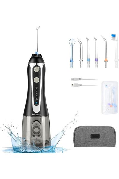 AWH Cordless Water Dental Flosser -Portable Oral Irrigator, Rechargeable & Waterproof Teeth Cleaner
