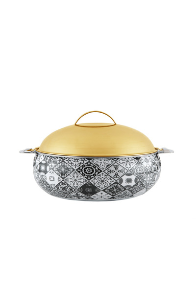 ALSAIF Lavera Stainless-steel Hotpot With Two Handles,color: Gold, Size:2.5 Liter