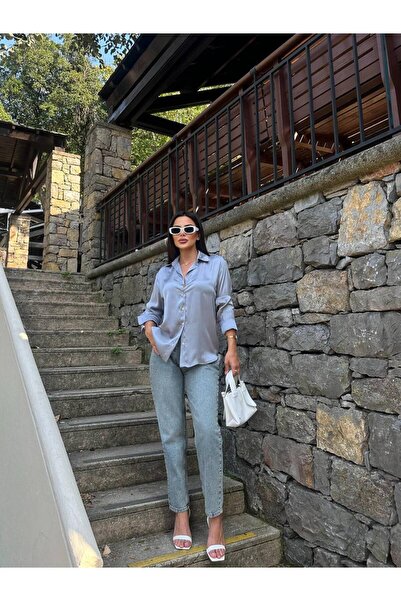 beri fashion Saten gömlek