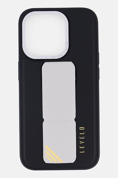 Levelo Iphone 15 Pro Morphix Gripstand Case, Black