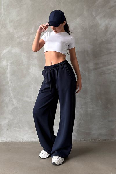Madmext Marineblaue Basic-Jogginghose für Damen – Verstellbare Taille, entspannte Passform MG2122