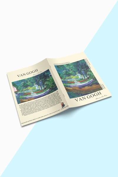 Buka Shops مجموعة دفاتر ملاحظات Van Gogh - مقاس A5 - 4 عبوات دفاتر ملاحظات مخططة - مخيطة بسلك