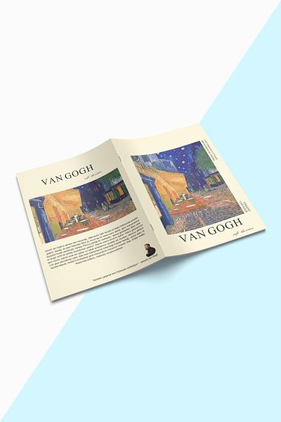 Buka Shops Set caiete Van Gogh - A5 - Pachet de 4 caiete cu rigle - Cusut cu sarma