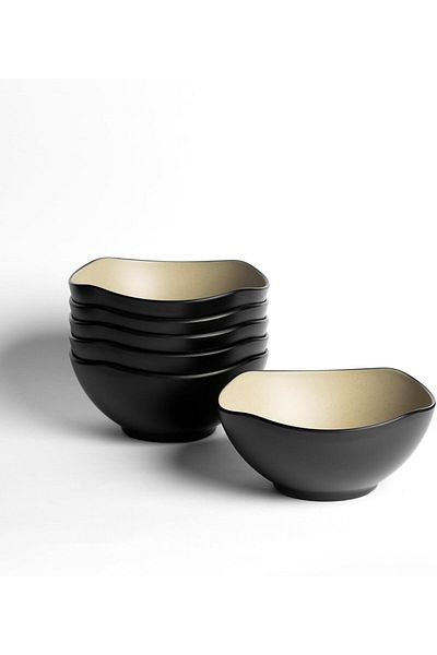 mastergold 6 Piece Premium Melamine Bowls ( 20.62 cm ) Perfect for Serving Soup, Noodles and Corn Flakes