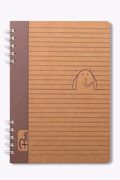 Prestij Elephant Kraft Striped Notebook 17X24