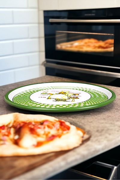 İnci Emaye No. 30 Pizza Plate Tray Plate Pastry Plate Serving Plate Baking Tray 30 cm