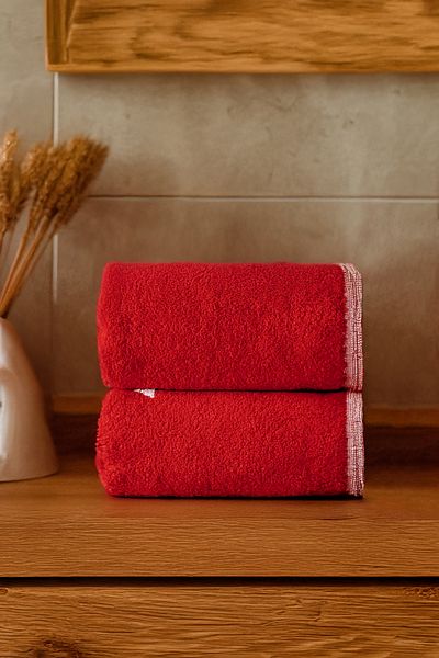 BOOVI Longa - 2 pcs70x140 cm100% Pure Cotton, Quality Towel SetHand| Face| Dowry| Bathroom| Luxury Towel