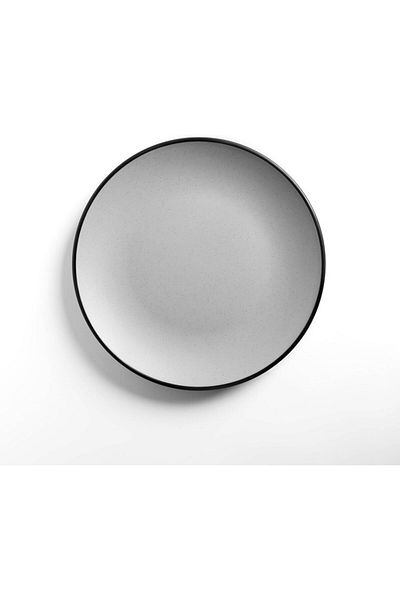 mastergold 6 Pieces Melamine Round Flat Dinner Plates (20cm) for Serving Meat, Noodles & Desserts