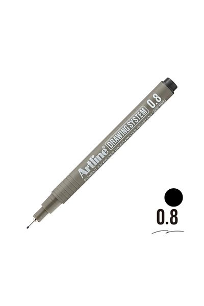 artline Black Technical and Precision Drawing Pen - 0.8 Mm, Drawing System 238