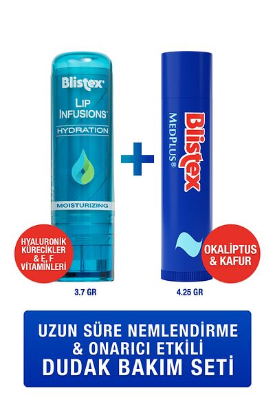 Blistex Long-Lasting Moisturizing Lip Infusions Hydration+Repairing for Dry and Chapped Lips Medplus Stick
