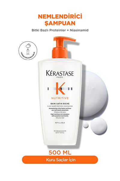 Kerastase Nutritive Bain Satin Riche Intensive Moisturizing Shampoo 500 ml