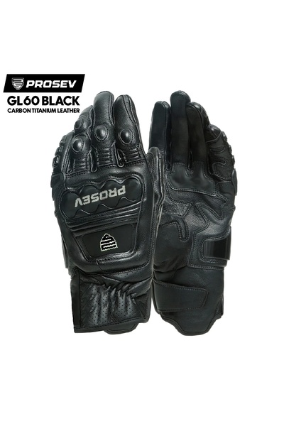 Prosev GL60 CARBON TİTANTUM DERİ ELDİVEN SİYAH