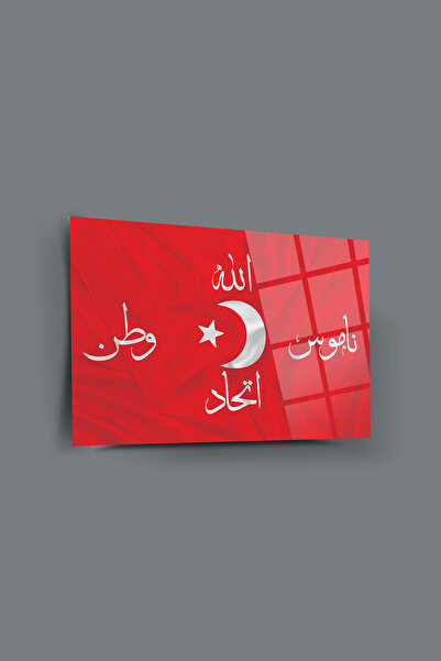 SRD Concept İttihat ve Terakki Bayrağı (Ters Bayrak) Cam Tablo-Ayyıldız Tablo...