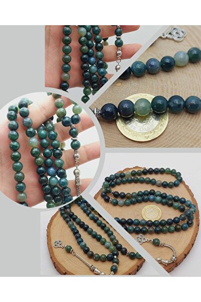 Yasamtohumu Водоростевий агат 99-гранний чотки 8 мм (55986)