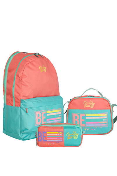Cambridge Polo Club Be Happy Çift Ana Bölmeli Unisex Çocuk İlkokul Çanta Set