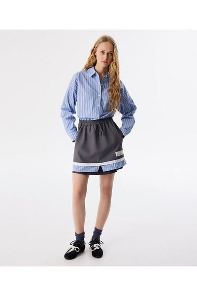 Twist Double Piece Look Mini Dress