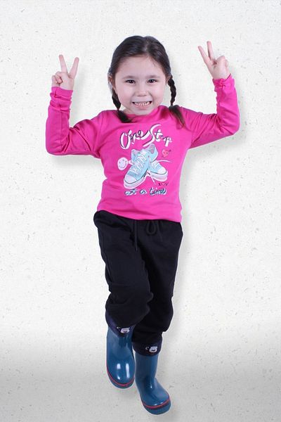 FYK KİDS GIRL'S TOP-BOTTOM LONG SLEEVE SUIT