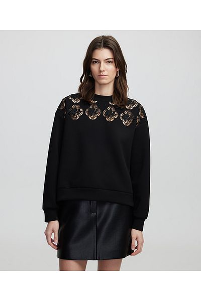 İpekyol Embroidered Cutout Sweatshirt