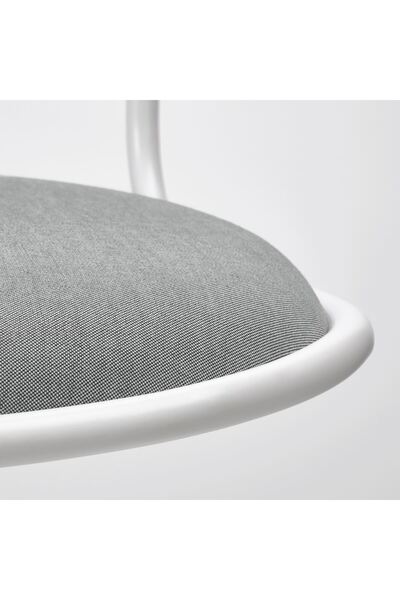 IKEA çalışma sandalyesi, beyaz-vissle açık gri Test edildi: 110 kg